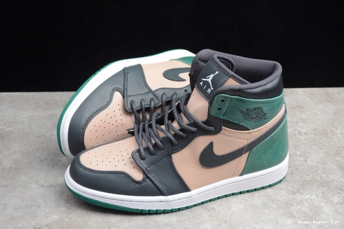 Retro Bio Anthracite Green Beige Jordan 1 High Mystic AH7389-203 Air 0607